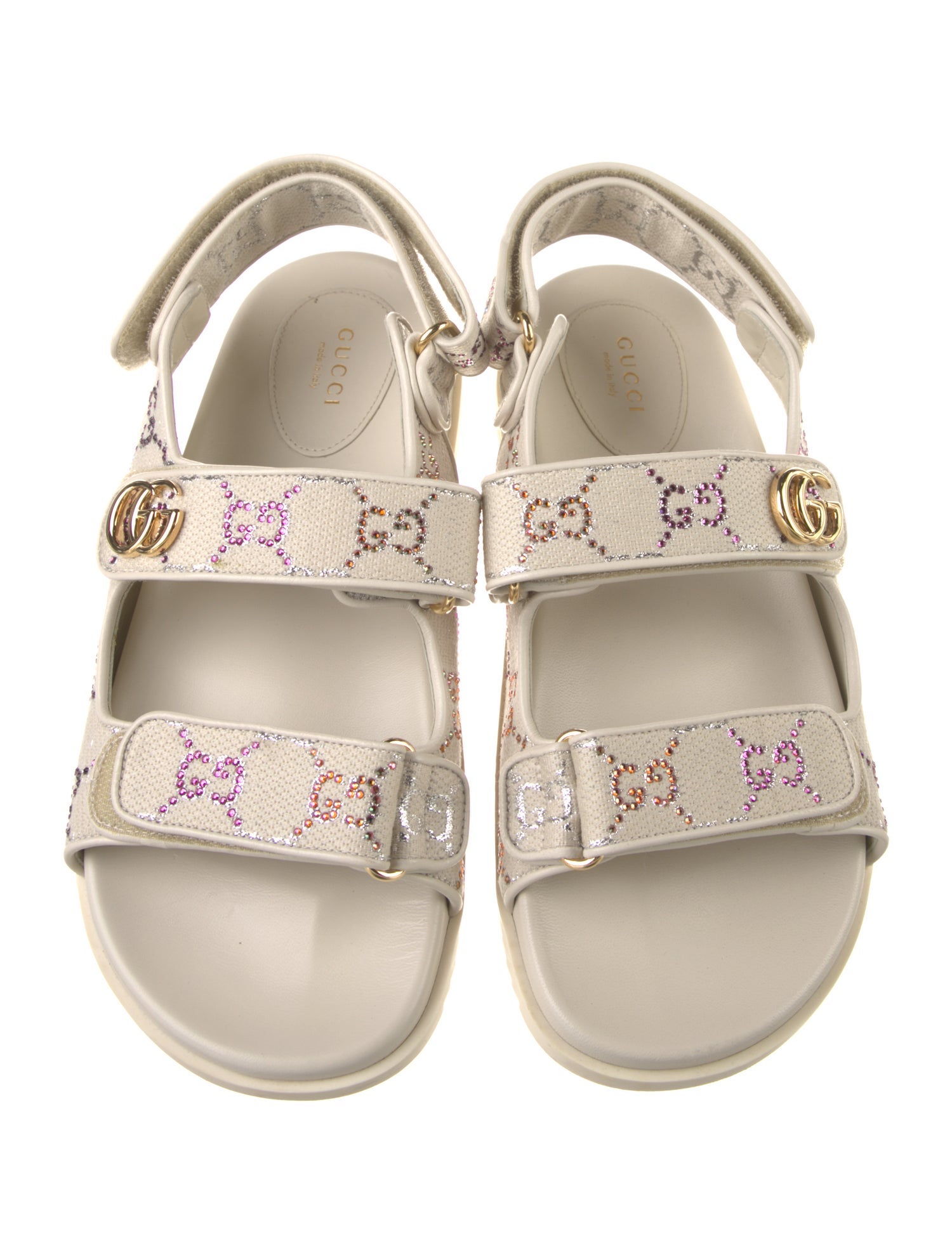 Gucci GG Logo Canvas Sandals